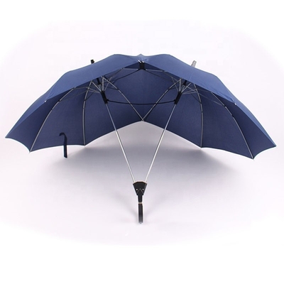 Logo personnalisé imprimé jumeaux couple amoureux parapluie avec poignée longue et design unique