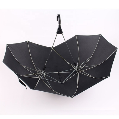 Logo personnalisé imprimé jumeaux couple amoureux parapluie avec poignée longue et design unique