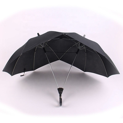 Logo personnalisé imprimé jumeaux couple amoureux parapluie avec poignée longue et design unique