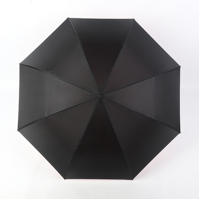 Parapluie publicitaire avec poignée en forme de C Anti-UV imperméable à l'eau Parapluie droite inverse