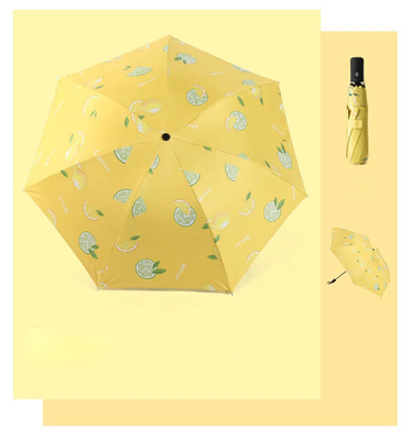 Impression de logo sur mesure Super imperméable à l'eau Portable Solid Color 3 Playable Auto Open Parapluie