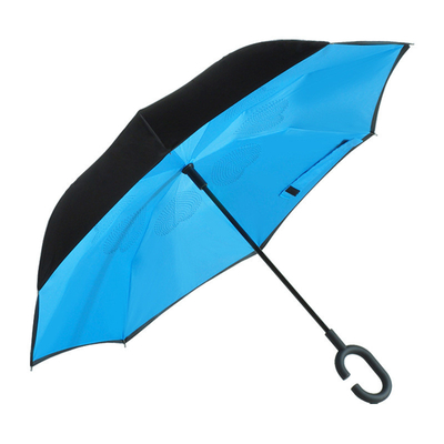 Conception minimaliste Logo personnalisé Inovateur Double couche inverse Parapluie étanche