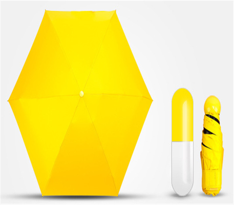 19 pouces 6K 190T Pongee Mini Pocket Capsule Parapluie Parfait pour la publicité ou le cadeau