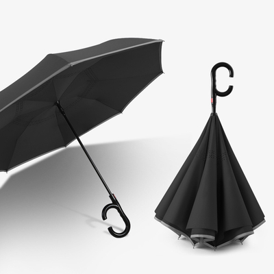 Un parapluie cadeau publicitaire simple et créatif avec un design inverse en fibres renforcées