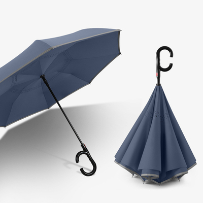 Un parapluie cadeau publicitaire simple et créatif avec un design inverse en fibres renforcées