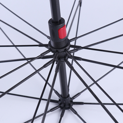 Cadre de parapluie à l'envers de 105 cm de diamètre ouvert avec une tige moyenne enduite de fer et une tige en fibre de verre