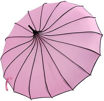 Parapluie de célébration de mariage de style vintage avec poignée à crochet long et design ouvert