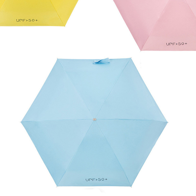 Expédition directe Couche UV noire Pongee Mini Capsule parapluie de poche pour la protection solaire