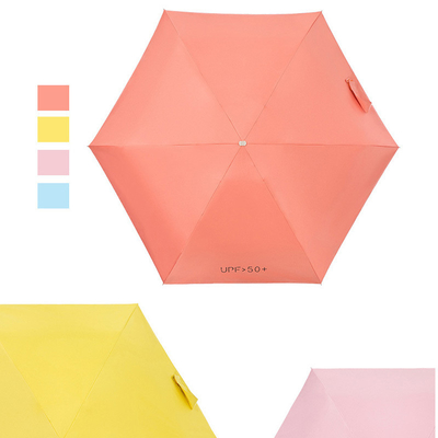 Expédition directe Couche UV noire Pongee Mini Capsule parapluie de poche pour la protection solaire