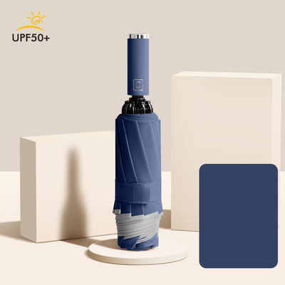 Parapluie inverse automatique à bande réfléchissante avec 10 fractures et couleur personnalisée
