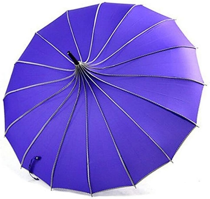 Pagoda japonaise de jardin parapluie vintage long crochet poignée noir et blanc double couleur