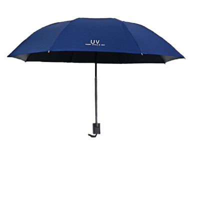 Parapluie manuelle anti-UV à cadre en acier pour femmes Triple protection contre le soleil et la pluie