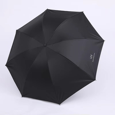 Parapluie manuelle anti-UV à cadre en acier pour femmes Triple protection contre le soleil et la pluie