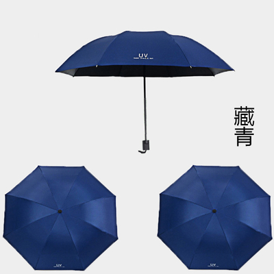 Parapluie manuelle anti-UV à cadre en acier pour femmes Triple protection contre le soleil et la pluie