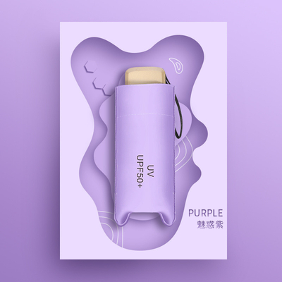 Impression du logo du client Parapluie pliable Protection contre les UV Parapluie transparente Five Fold Mini