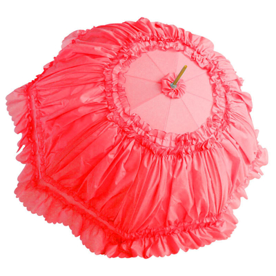 8K côtes en acier semi-automatique parapluies en dentelle de princesse pour femmes Couleur rose Logo personnalisé