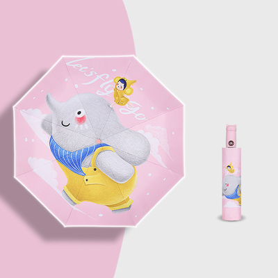 Adultes modèle unique auto-pliable Soleil pluie enfants parapluie avec poignée en caoutchouc
