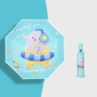 Adultes modèle unique auto-pliable Soleil pluie enfants parapluie avec poignée en caoutchouc
