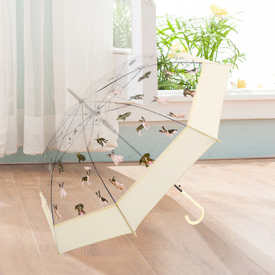 Créatif modèle de chien de chat parapluie droite 23 pouces * 8k 8 os Automatique os de fibre