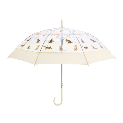 Créatif modèle de chien de chat parapluie droite 23 pouces * 8k 8 os Automatique os de fibre