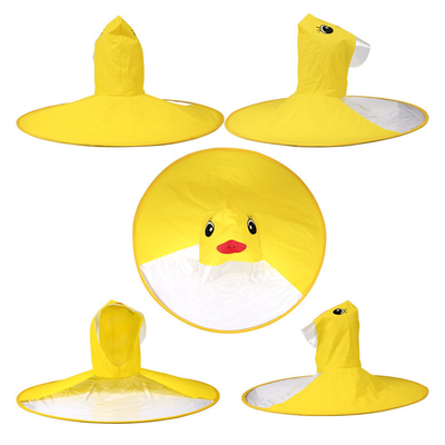 Impression de logo sur mesure OVNI Transparent Poncho étanche pour enfants Adultes Groupe d'âge