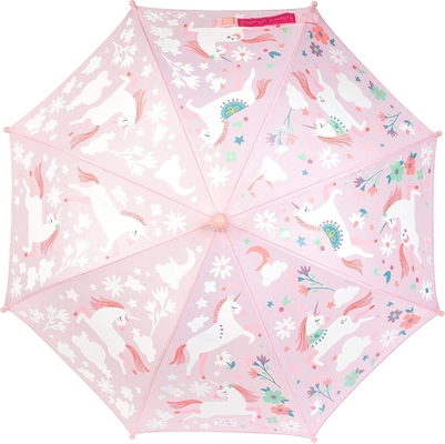 8K Crochet Manche parapluie pour enfants Tissu en PVC avec changement de couleur Design mignon et cool