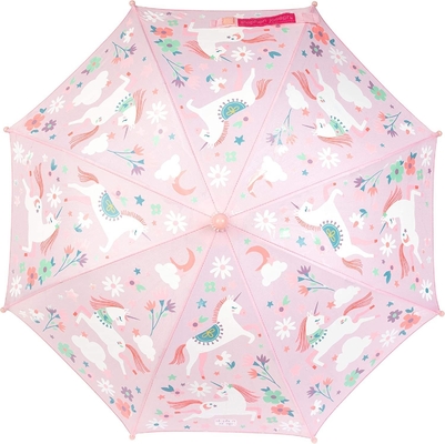 8K Crochet Manche parapluie pour enfants Tissu en PVC avec changement de couleur Design mignon et cool