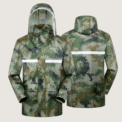 Protection du travail en plein air manteau et pantalon en forme de camouflage pour adultes