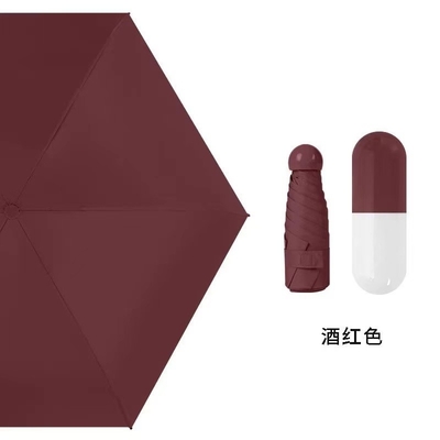 Parapluie rose 5 mini-capsule de poche pliable Paraguas de Lluvias avec cadre en acier