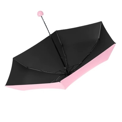 Parapluie rose 5 mini-capsule de poche pliable Paraguas de Lluvias avec cadre en acier