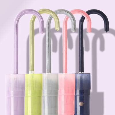 Homme d'affaires automatique à poteaux droits et à poignée longue parapluie à couleur personnalisée