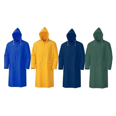 OXFORD CLOTH personnalisé imperméable à l'eau épais polyester PVC haute résistance pour adultes manteau jaune