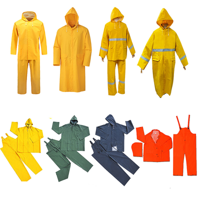 OXFORD CLOTH personnalisé imperméable à l'eau épais polyester PVC haute résistance pour adultes manteau jaune