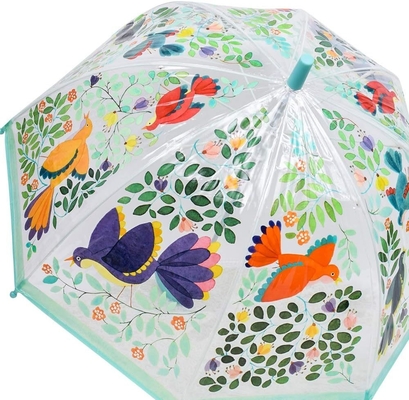 Pour les enfants, le parapluie à l'eau douce de style japonais est équipé d'une poignée de crochet.