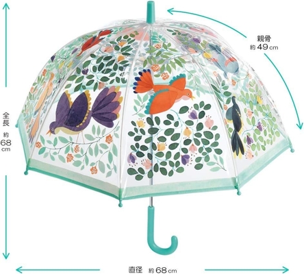Pour les enfants, le parapluie à l'eau douce de style japonais est équipé d'une poignée de crochet.