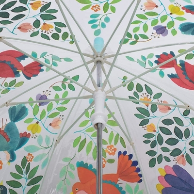 Pour les enfants, le parapluie à l'eau douce de style japonais est équipé d'une poignée de crochet.