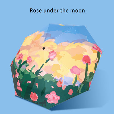 X505 5 mini capsule pliable parapluie avec image logo personnalisé