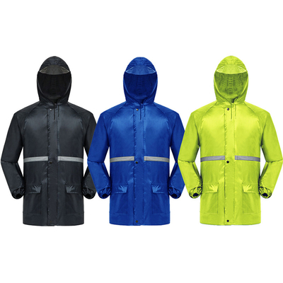 Logo personnalisé Travail manteau de pluie veste imperméable pour homme pour toutes les saisons combinaison de pluie en deux pièces