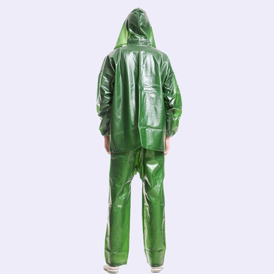 Saison des pluies Essentiel en caoutchouc personnalisé Vert Adultes manteau de pluie des fabricants chinois