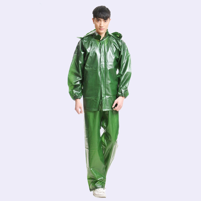 Saison des pluies Essentiel en caoutchouc personnalisé Vert Adultes manteau de pluie des fabricants chinois