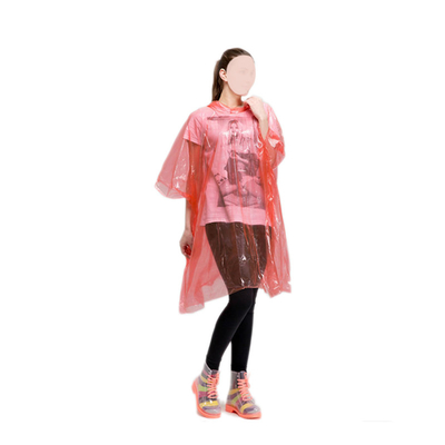 Vêtement de pluie jetable imperméable pour femme adulte transparent en plastique pliable
