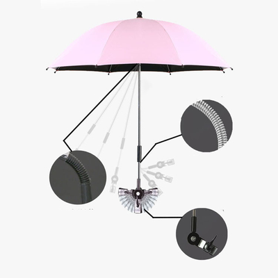 Protection UV parapluie pour bébé marche 190T tissu ponegee tout en une fonction