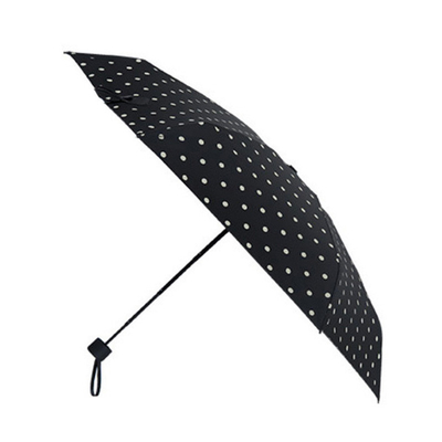 5.6 pouces de longueur personnalisé panneau de revêtement noir parapluie 6 plié logo d'impression personnalisé