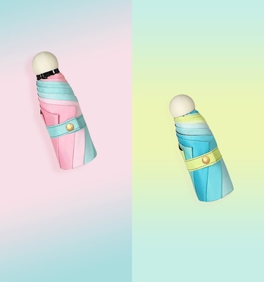 Nouveauté Gradient créatif Morandi Couleur élégant 50% coupe-soleil parapluie de poche