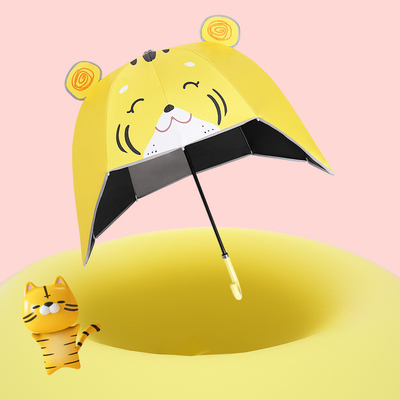 67cm de diamètre Casque de dessin animé Manuel de parapluie Design mignon ouvert pour les filles UV et étanche au vent