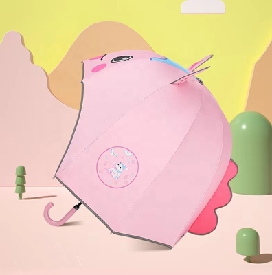 67cm de diamètre Casque de dessin animé Manuel de parapluie Design mignon ouvert pour les filles UV et étanche au vent