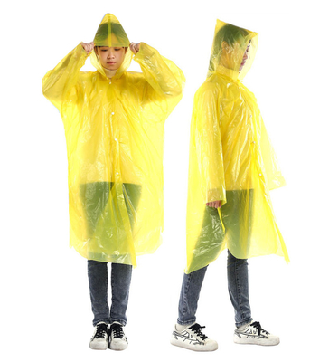 Pour les adultes, style Glam Design, imperméable transparent, poncho à capuche jetable
