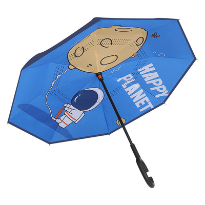 Parapluie pour les élèves gratuit Longue poignée Protection contre la pluie et le soleil 190T Tissu Ponegee