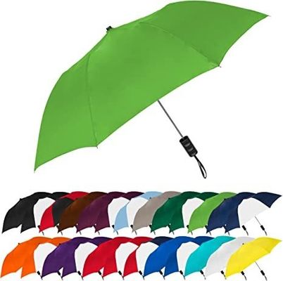 Parapluie réfléchissante avec poignée de lampe de poche LED et cadre de sécurité en fibre de verre