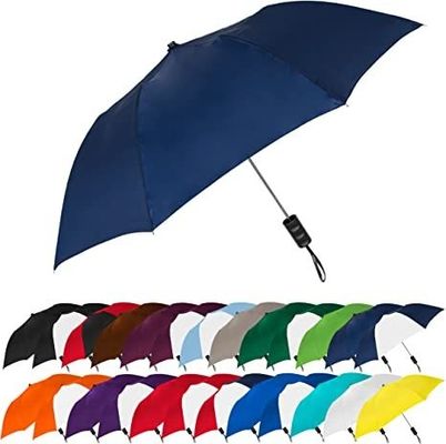 Parapluie réfléchissante avec poignée de lampe de poche LED et cadre de sécurité en fibre de verre